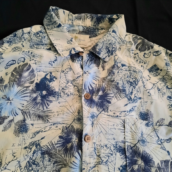 Island Shores Washable 100% Silk, Hawaiian Button Shirt, Men's Size XL - Picture 4 of 12